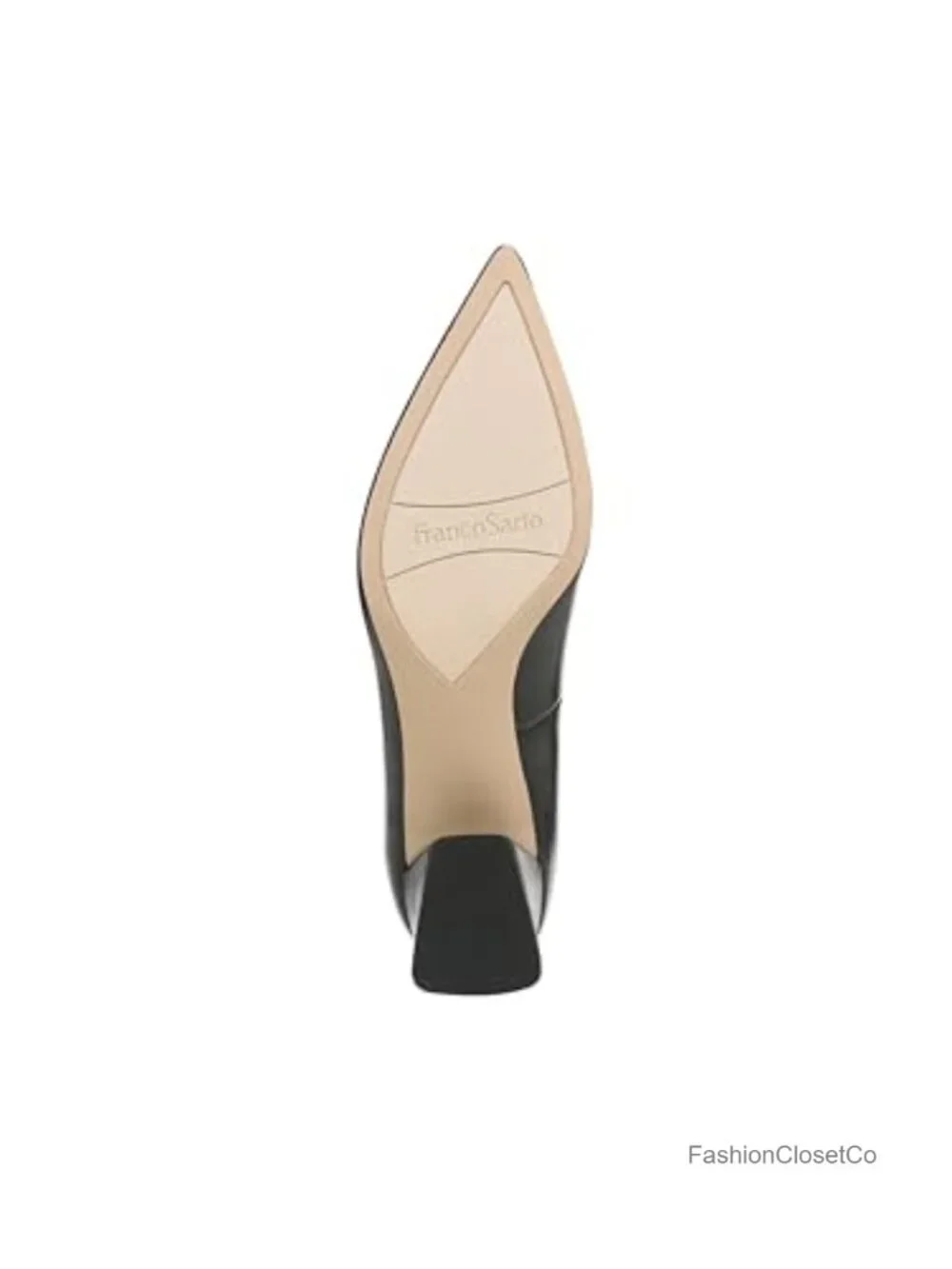 Racer Pointed Toe Block Heel Pumps Women's Leather Slip On Comfort